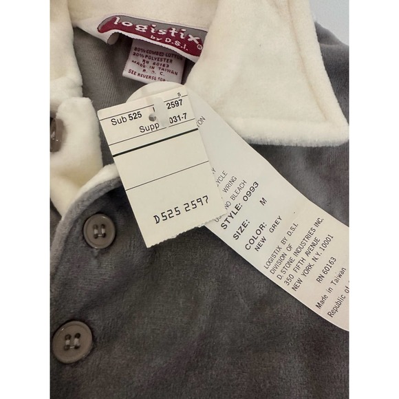 Vintage NOS NWT Logistix Long Sleeve Polo Shirt Men M Colorblock 70s 80s - Picture 4 of 8